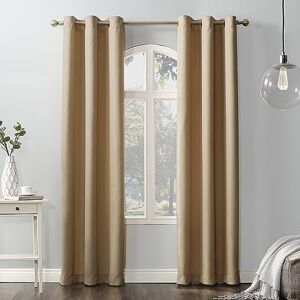 No. 918 Montego 2-Pack Casual Textured Semi-Sheer Grommet Curtain Panel Pair, 48" x 84", Taupe No. 918 Montego 2-Pack Casual Textured Semi-Sheer Grommet Curtain Panel Pair, 48" x 84", Taupe