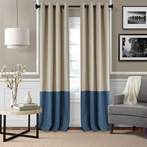 Elrene Home Fashions 26865874730 Braiden Room Darkening Grommet Window Curtain Drape Panel, 52" x 95", Navy, 1 Elrene Home Fashions 26865874730 Braiden Room Darkening Grommet Window Curtain Drape Panel, 52" x 95", Navy, 1