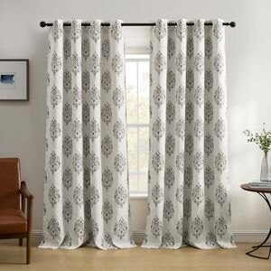 Elrene Home Fashions Navara Medallion Room Darkening Window Curtain Panel, 52" x 95" (1, Gray Elrene Home Fashions Navara Medallion Room Darkening Window Curtain Panel, 52" x 95" (1, Gray