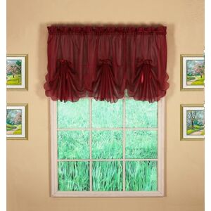 Today's Curtain Emelia Original Voile Fan Insert, Burgundy, 30" W x 40" L Today's Curtain Emelia Original Voile Fan Insert, Burgundy, 30" W x 40" L