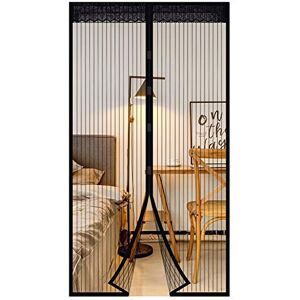 EXTSUD Magnetic Screen Door, Polyester Magnetic Door Fly Screen Curtain Magic Paste Curtains Super Quiet Stripes Encryption for Anti Mosquito or Anti Pest Magnetic Soft Door(Black, 100 x 220 cm) EXTSUD Magnetic Screen Door, Polyester Magnetic Door Fly Screen Curtain Magic Paste Curtains Super Quiet Stripes Encryption for Anti Mosquito or Anti Pest Magnetic Soft Door(Black, 100 x 220 cm)