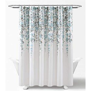 Lush Decor Weeping Flower Shower Curtain, 72" x 72", Blue & Gray Lush Decor Weeping Flower Shower Curtain, 72" x 72", Blue & Gray