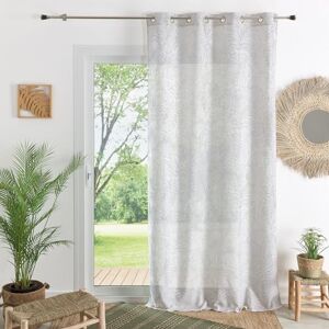 HomeMaison .com Palm Leaf Net Curtain Linen Net Curtain Polyester Net Curtain Silver Net Curtain 140 x 240 cm HomeMaison .com Palm Leaf Net Curtain Linen Net Curtain Polyester Net Curtain Silver Net Curtain 140 x 240 cm