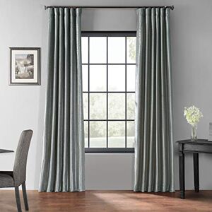 HPD Half Price Drapes Faux Silk Blackout Curtains 108 Inches Long for Bedroom & Living Room Vintage Textured Blackout Curtain (1 Panel), 50W x 108L, Storm Grey HPD Half Price Drapes Faux Silk Blackout Curtains 108 Inches Long for Bedroom & Living Room Vintage Textured Blackout Curtain (1 Panel), 50W x 108L, Storm Grey