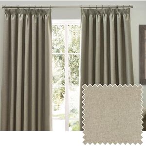 furn. Dawn Textured Blackout Pencil Pleat Curtains – Thermal Lined Pair (Natural Width 117 x Drop 183cm) furn. Dawn Textured Blackout Pencil Pleat Curtains – Thermal Lined Pair (Natural Width 117 x Drop 183cm)
