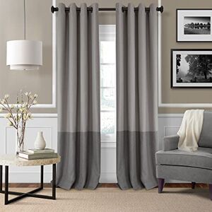 Elrene Home Fashions 26865874716 Room Darkening Grommet Window Curtain Drape Panel, 52" x 95", Gray, 52"x95 Elrene Home Fashions 26865874716 Room Darkening Grommet Window Curtain Drape Panel, 52" x 95", Gray, 52"x95