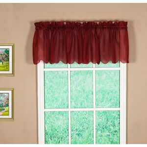Today's Curtain Emelia Original Voile Valance 14", Burgundy, 60" W x 14" L Today's Curtain Emelia Original Voile Valance 14", Burgundy, 60" W x 14" L