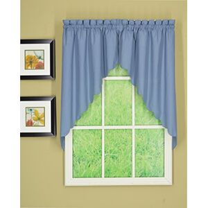 Today's Curtain Orleans 38" Swag Pair Tambour Scallop Edge Curtain, Blue, 60" W x L (Pack of 1) Today's Curtain Orleans 38" Swag Pair Tambour Scallop Edge Curtain, Blue, 60" W x L (Pack of 1)
