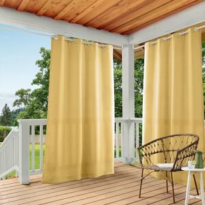 TOWN & COUNTRY BASICS Exclusive Home Curtains EH7999-04 2-84G Indoor/Outdoor Solid Cabana Grommet Top Window Curtain Panel, Polyester, Sundress Yellow, 54x84 TOWN & COUNTRY BASICS Exclusive Home Curtains EH7999-04 2-84G Indoor/Outdoor Solid Cabana Grommet Top Window Curtain Panel, Polyester, Sundress Yellow, 54x84