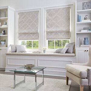 Curtainworks Damask Room Darkening Cordless Roman Shade Curtainworks Damask Room Darkening Cordless Roman Shade
