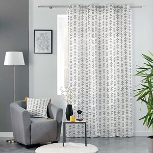 Douceur d'Intérieur COTON d'intérieur Cotton Indoor Curtain, White, 140 x 240 cm Douceur d'Intérieur COTON d'intérieur Cotton Indoor Curtain, White, 140 x 240 cm