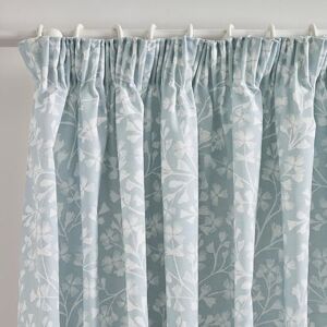 Catherine Lansfield Brooke Floral 90x90 Inch Lined Pencil Pleat Curtains Two Panels Duck egg Blue Catherine Lansfield Brooke Floral 90x90 Inch Lined Pencil Pleat Curtains Two Panels Duck egg Blue