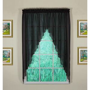 Today's Curtain Emelia Original Voile Swagger Pair 63", Black, 90" W x 63" L Today's Curtain Emelia Original Voile Swagger Pair 63", Black, 90" W x 63" L