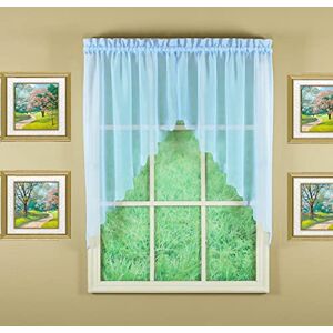 Today's Curtain Emelia Original Voile Swag Pair 38", Sky Blue, 60" W x 38" L Today's Curtain Emelia Original Voile Swag Pair 38", Sky Blue, 60" W x 38" L