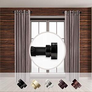 Rod Desyne SIDE100-2 1" Side Curtain Rod, 12-20 inch (Set of 2), Black Rod Desyne SIDE100-2 1" Side Curtain Rod, 12-20 inch (Set of 2), Black