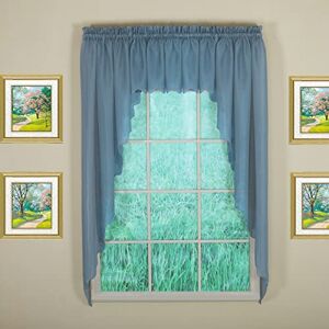 Today's Curtain Emelia Original Voile Swagger Pair 63", Wedge Blue, 90" W x 63" L Today's Curtain Emelia Original Voile Swagger Pair 63", Wedge Blue, 90" W x 63" L