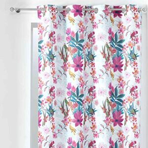Douceur d'Intérieur Exotic Paradise White Curtain - 140x260 cm Douceur d'Intérieur Exotic Paradise White Curtain - 140x260 cm
