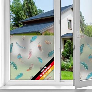 d-c-fix window film privacy Finja – 67,5cm x 1,5m – static vinyl films for glass windows with a bird feather design – self-adhesive, opaque, frosted, decorative for bathroom, home & kitchen d-c-fix window film privacy Finja – 67,5cm x 1,5m – static vinyl films for glass windows with a bird feather design – self-adhesive, opaque, frosted, decorative for bathroom, home & kitchen