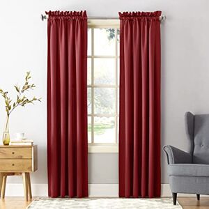 Sun Barrow 2-Pack Solid Total Blackout Rod Pocket Curtain Panel Pair, 54" x 84", Brick Sun Barrow 2-Pack Solid Total Blackout Rod Pocket Curtain Panel Pair, 54" x 84", Brick