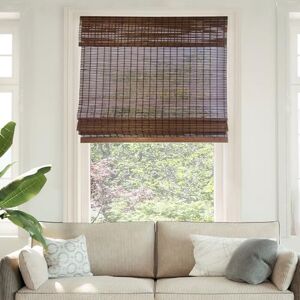 Chicology Bamboo Roman Shades Customer Favorite Light Filtering Blinds for Windows, Premium Quality, Ideal for Home, Buffalo Brown, 32"W X 64"H Chicology Bamboo Roman Shades Customer Favorite Light Filtering Blinds for Windows, Premium Quality, Ideal for Home, Buffalo Brown, 32"W X 64"H
