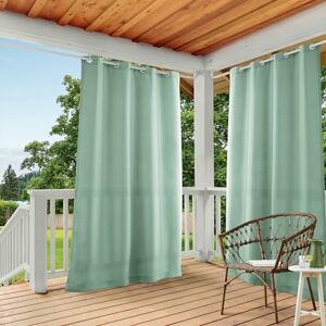 TOWN & COUNTRY BASICS Exclusive Home Curtains EH8112-02 2-108G Indoor/Outdoor Solid Cabana Grommet Top Window Curtain Panel, Polyester, Seafoam, 54x108 TOWN & COUNTRY BASICS Exclusive Home Curtains EH8112-02 2-108G Indoor/Outdoor Solid Cabana Grommet Top Window Curtain Panel, Polyester, Seafoam, 54x108