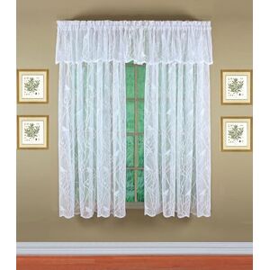Today's Curtain , Songbird Semi-Sheer Lace Panel 63", White, 56" W x 63" L Today's Curtain , Songbird Semi-Sheer Lace Panel 63", White, 56" W x 63" L