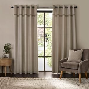 Catherine Lansfield Melville 66x90 Inch Lined Eyelet Curtains Two Panels Natural Catherine Lansfield Melville 66x90 Inch Lined Eyelet Curtains Two Panels Natural