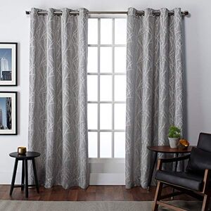 Exclusive Home Curtains Finesse Grommet Top Panel Pair, Ash Grey, 54x108, 2 Piece Exclusive Home Curtains Finesse Grommet Top Panel Pair, Ash Grey, 54x108, 2 Piece