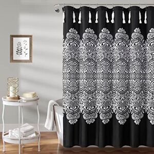 Lush Decor Boho Medallion Shower Curtain, 72" x 72", Black Lush Decor Boho Medallion Shower Curtain, 72" x 72", Black