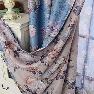 SUOUO Double Sided Floral Blackout Curtains for Bedroom Thermal Insulated Room Darkening Window Drapes for Living Room 52 x 84 Inches Long 2 Panels Peony Flower Blue SUOUO Double Sided Floral Blackout Curtains for Bedroom Thermal Insulated Room Darkening Window Drapes for Living Room 52 x 84 Inches Long 2 Panels Peony Flower Blue