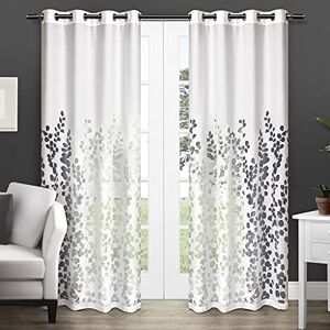 Exclusive Home Curtains Wilshire Sheer Grommet Top Panel Pair, Winter White, 54x84, 2 Piece Exclusive Home Curtains Wilshire Sheer Grommet Top Panel Pair, Winter White, 54x84, 2 Piece