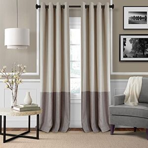 Elrene Home Fashions 26865874686 Room Darkening Grommet Window Curtain Drape Panel, 52" x 84", Linen, 52" W x 84" L (Pack of 1) Elrene Home Fashions 26865874686 Room Darkening Grommet Window Curtain Drape Panel, 52" x 84", Linen, 52" W x 84" L (Pack of 1)