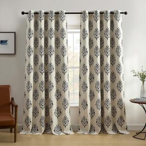 Elrene Home Fashions Navara Medallion Room Darkening Window Curtain Panel 52 x 95 Inches (1, Black Elrene Home Fashions Navara Medallion Room Darkening Window Curtain Panel 52 x 95 Inches (1, Black