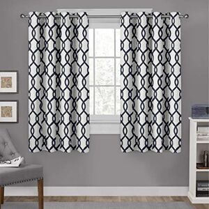 Exclusive Home Curtains Kochi Grommet Top Panel Pair, Indigo, 54x63, 2 Piece Exclusive Home Curtains Kochi Grommet Top Panel Pair, Indigo, 54x63, 2 Piece