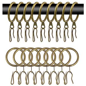 WISION 40 Pcs Metal Curtain Drapery Rings Curtain Rod Rings and 40 Pcs Metal Curtain Drapery Hooks Drapery Pins, 30 mm Internal Diameter Decorative Curtain Hanging Rings for Curtain & Rods (Green Bronze) WISION 40 Pcs Metal Curtain Drapery Rings Curtain Rod Rings and 40 Pcs Metal Curtain Drapery Hooks Drapery Pins, 30 mm Internal Diameter Decorative Curtain Hanging Rings for Curtain & Rods (Green Bronze)