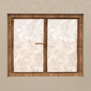 Soleil d'ocre , Celia Pair of Half Curtain 60 x 120 cm Taupe Soleil d'ocre , Celia Pair of Half Curtain 60 x 120 cm Taupe