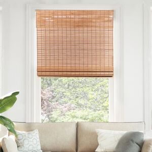 Chicology Bamboo Roman Shades Customer Favorite Eco-Friendly Light Filtering Blinds for Windows, Premium Quality, Ideal for Home & Patio, Squirrel Brown, 23"W X 64"H Chicology Bamboo Roman Shades Customer Favorite Eco-Friendly Light Filtering Blinds for Windows, Premium Quality, Ideal for Home & Patio, Squirrel Brown, 23"W X 64"H