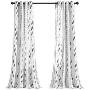 Lush Decor Hygge Stripe Window Curtain Panel Pair, 84" L x 52" W, Black & White Lush Decor Hygge Stripe Window Curtain Panel Pair, 84" L x 52" W, Black & White