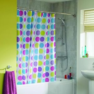 Croydex Shower Curtain, Textured Dot, 1800 x 1800mm Croydex Shower Curtain, Textured Dot, 1800 x 1800mm