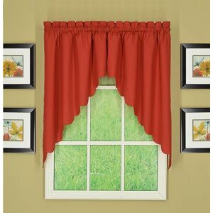 Today's Curtain CA2003K Orleans 38" Swag Pair Tambour Scallop Edge Curtain, Brick Red, 60" W x 38" L Today's Curtain CA2003K Orleans 38" Swag Pair Tambour Scallop Edge Curtain, Brick Red, 60" W x 38" L
