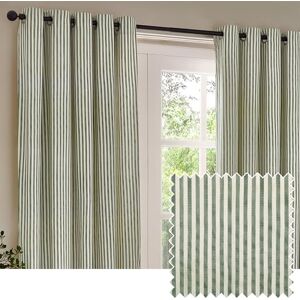 furn. Yard Hebden Eyelet Curtain Pair – Ultra Soft Cotton Lined Striped Curtains (Forest 168x229cm) furn. Yard Hebden Eyelet Curtain Pair – Ultra Soft Cotton Lined Striped Curtains (Forest 168x229cm)