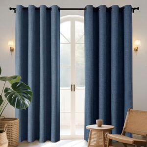 Joydeco Blackout Curtains 72 Inches Long 2 Panels Burg, Room Darkening Curtains for Bedroom, 100% Black Out Textured Thermal Drapes Privacy Protection 2 Panels Set(W52 x L72 Inch, Navy Blue) Joydeco Blackout Curtains 72 Inches Long 2 Panels Burg, Room Darkening Curtains for Bedroom, 100% Black Out Textured Thermal Drapes Privacy Protection 2 Panels Set(W52 x L72 Inch, Navy Blue)