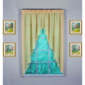 Today's Curtain Emelia Original Voile Swagger Pair 63", Gold, 90" W x 63" L Today's Curtain Emelia Original Voile Swagger Pair 63", Gold, 90" W x 63" L