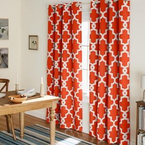 TOWN & COUNTRY EVERYDAY Exclusive Home Curtains Ironwork Woven Blackout Grommet Top Panel Pair, Mecca Orange, 52x84, 2 Piece TOWN & COUNTRY EVERYDAY Exclusive Home Curtains Ironwork Woven Blackout Grommet Top Panel Pair, Mecca Orange, 52x84, 2 Piece