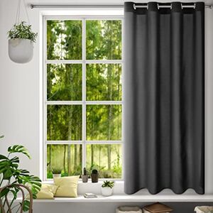 Eurofirany RITA Smooth Plain Modern Curtain with Eyelets 1 Unit, Bedroom, Living Room, Lounge, Kitchen, 140g m/2, W55 x L69, Black Eurofirany RITA Smooth Plain Modern Curtain with Eyelets 1 Unit, Bedroom, Living Room, Lounge, Kitchen, 140g m/2, W55 x L69, Black