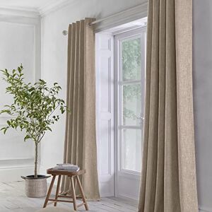Appletree Loft Boucle Woven Pair of Eyelet Curtains 66" Width x 72" Drop (168 x 183cm) in Linen Appletree Loft Boucle Woven Pair of Eyelet Curtains 66" Width x 72" Drop (168 x 183cm) in Linen