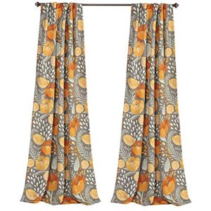 Lush Decor x 52” Yellow and Gray Poppy Garden Curtains Light Filtering Window Set for Living, Dining, Bedroom, 108 in L Panel Pair, Yellow & Gray Lush Decor x 52” Yellow and Gray Poppy Garden Curtains Light Filtering Window Set for Living, Dining, Bedroom, 108 in L Panel Pair, Yellow & Gray