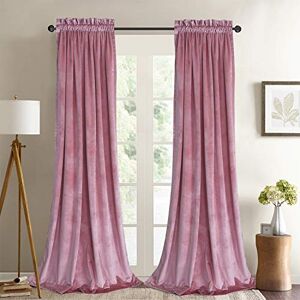 Roslynwood Velvet Curtain Panels Pink Blush Window Luxury Drapes for Bedroom Thermal Insulated Rod Pocket Curtain for Living Room (2 Panels, 52 by 84 Inch) Roslynwood Velvet Curtain Panels Pink Blush Window Luxury Drapes for Bedroom Thermal Insulated Rod Pocket Curtain for Living Room (2 Panels, 52 by 84 Inch)