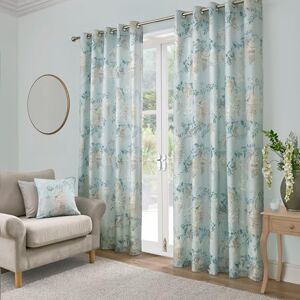 Appletree Dreams & Drapes Duck Egg Wisteria Curtains W90 x L72" (229 x 183cm) 2x Panels Flower Eyelet Curtains in Duck Egg Duck Egg Blue Floral Curtains & Drapes Door Curtains for Bedroom/Living Room Appletree Dreams & Drapes Duck Egg Wisteria Curtains W90 x L72" (229 x 183cm) 2x Panels Flower Eyelet Curtains in Duck Egg Duck Egg Blue Floral Curtains & Drapes Door Curtains for Bedroom/Living Room