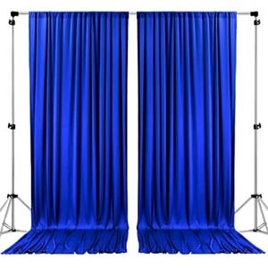 AK TRADING CO. 10 feet x 10 feet Polyester Backdrop Drapes Curtains Panels with Rod Pockets Wedding Ceremony Party Home Window Decorations Royal Blue (DRAPE-5x10-ROYAL) AK TRADING CO. 10 feet x 10 feet Polyester Backdrop Drapes Curtains Panels with Rod Pockets Wedding Ceremony Party Home Window Decorations Royal Blue (DRAPE-5x10-ROYAL)